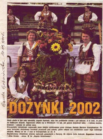 "Dożynki 2002" - Gazeta Goleniowska z dn. 10.09.2002